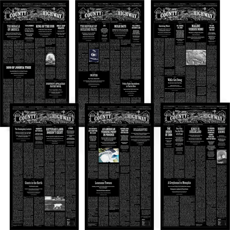 An image of the 3 newspapers stacked and inverted